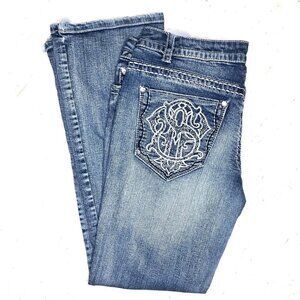 Paisley Sky Jeans Size 12 Bootcut with Bling